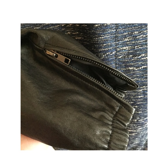 Madewell Bomber Jacket — Metallic Boucle & Leather - Picture 9 of 10